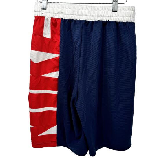 Nike Basketball Shorts Mens Small Blue Red White Dri Fit Flex Elastic Waist - Picture 2 of 9